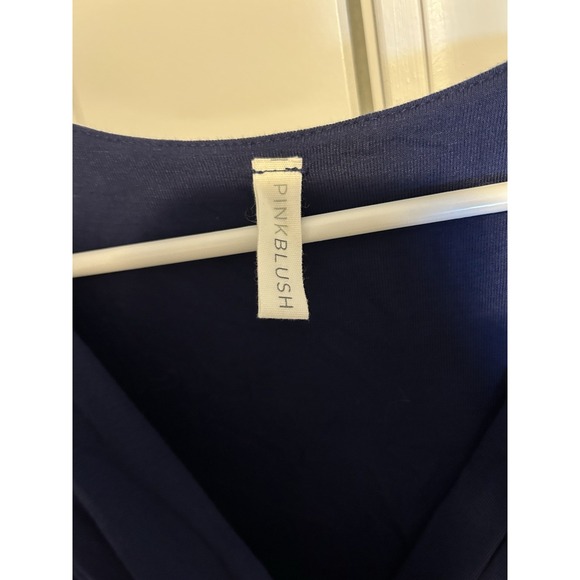 PinkBlush Women's Maternity Dress Size Medium Navy Blue - Picture 3 of 4